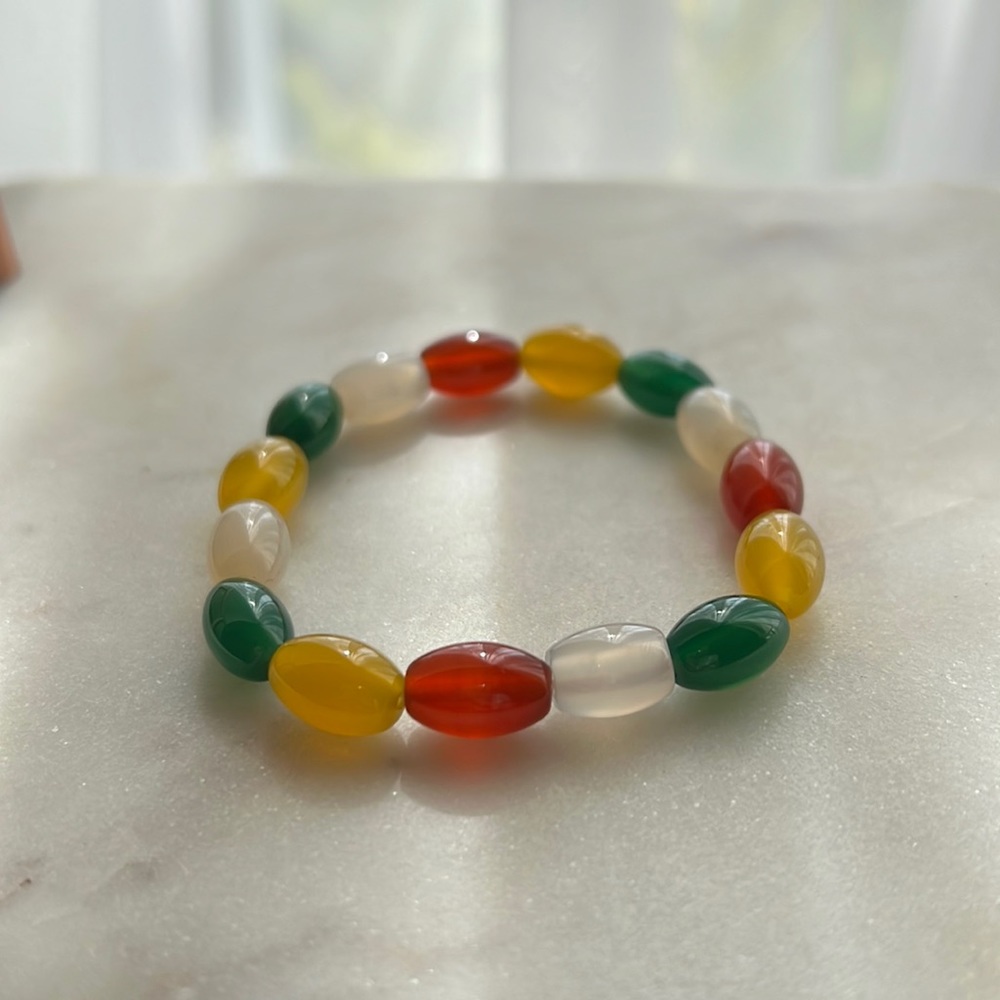 Multi-Colored Stone Beaded Bracelet - image 1
